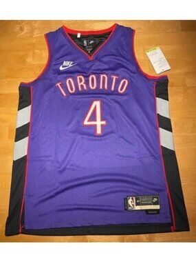 NBA Basketball Toronto Raptors Scottie Barnes #4 Jersey XL Black Purple NWT